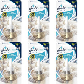 Glade Electric Scented Oil Refill, Plug In 20 ml Refill, Clean Linen(6717) (Pack of 6)