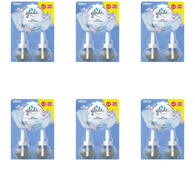 Glade Electric Twin Refill Clean Linen Scented Oil Plugin, 2 x 20ml