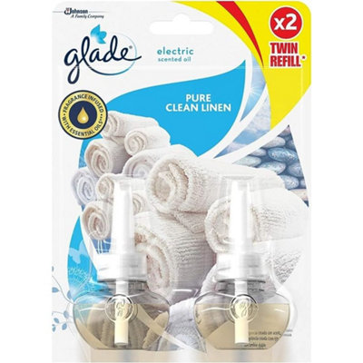 Glade Electric Twin Refill Clean Linen Scented Oil Plugin, 2 x 20ml