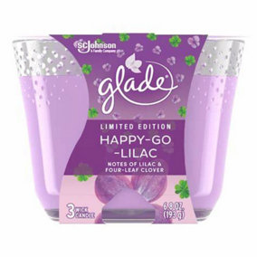 Glade Happy Lucky Lilac Scented Candle 129g Limited Edition