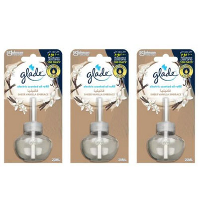 Glade Plug In Refill Sheer Vanilla Embrace 20ml Pack of 3 DIY at B&Q