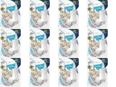 Glade pure clean linen Electric Scented Oil Holder & Refill 20 ml (7554). (Pack of 12)