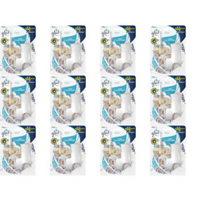 Glade pure clean linen Electric Scented Oil Holder & Refill 20 ml (7554). (Pack of 12)