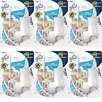 Glade pure clean linen Electric Scented Oil Holder & Refill 20 ml (7554). (Pack of 6)