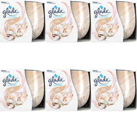 Glade Scented Candle, Air Freshener 120 g Vanilla Blossom (Pack of 6)