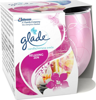 Glade Scented Candle, Air Freshener Candle 120 g Relaxing Zen (Pack of 12)