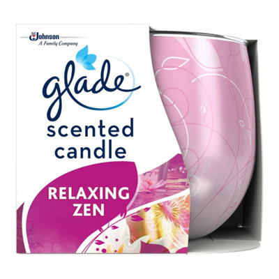 Glade Scented Candle, Air Freshener Candle 120 g Relaxing Zen (Pack of 12)