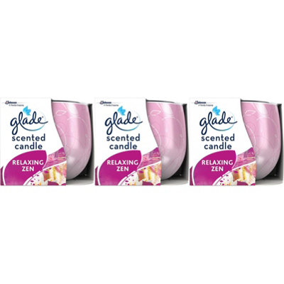 Glade Scented Candle, Air Freshener Candle 120 g Relaxing Zen (Pack of