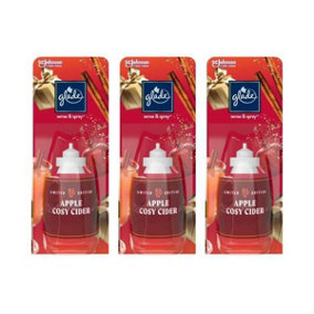 Glade Sense & Spray Air Freshener Refills Apple Cosy Cider 18ML - Pack of 3