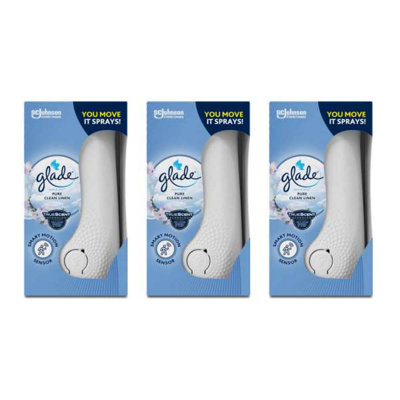 Glade Sense & Spray Motion Activated Automatic Holder Clean Linen 18ml - Pack of 3