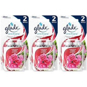 Glade Sense & Spray Refill TWIN Peony & Cherry 18ML (Pack of 3)