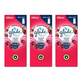 Glade Touch n Fresh Refill Air Freshener Peony & Cherry 10ml - Long Lasting - Pack of 3