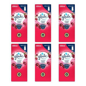Glade Touch n Fresh Refill Air Freshener Peony & Cherry 10ml - Long Lasting - Pack of 6