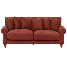 Glam 2 Seater Fabric Sofa Red EIKE
