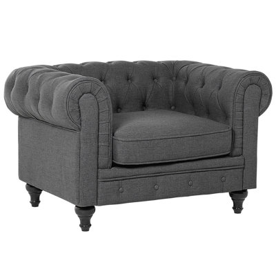 Glam Armchair Grey CHESTERFIELD