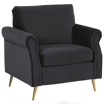 Glam Armchair Velvet Black VIETAS