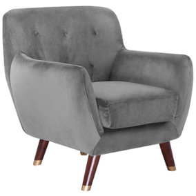 Glam Armchair Velvet Grey BODO