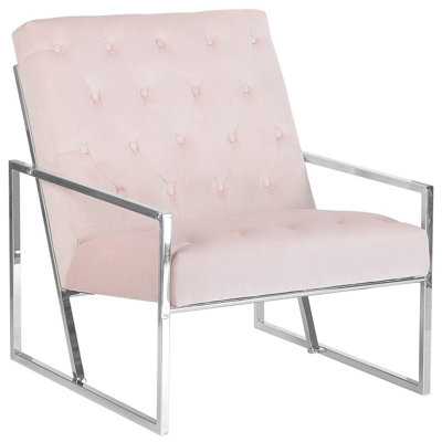 Glam Armchair Velvet Pink HARSTAD