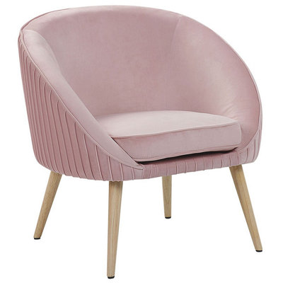 Glam Armchair Velvet Pink TROMSO