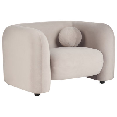 Glam Armchair Velvet Taupe LEIREN