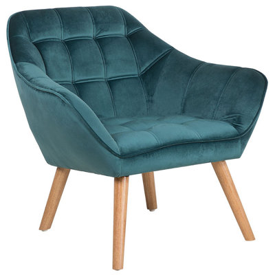 Glam Armchair Velvet Teal KARIS