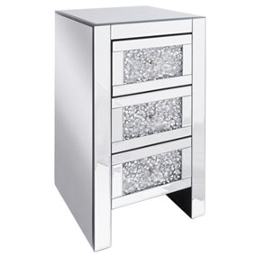 Glam Bedside Table Silver LORAY