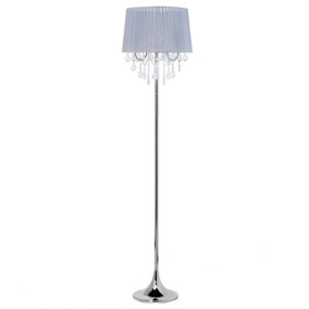 Glam Crystal Floor Lamp Grey EVANS