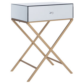 Glam Mirrored Glass Side Table VIVY