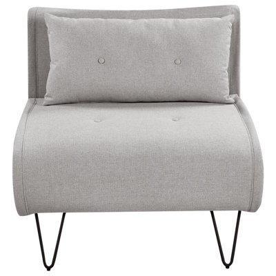 Glam Sofa Bed VESTFOLD Light Grey