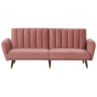 Glam Sofa Bed VIMMERBY Pink Velvet