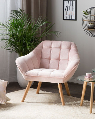 Glam Velvet Armchair Pink KARIS