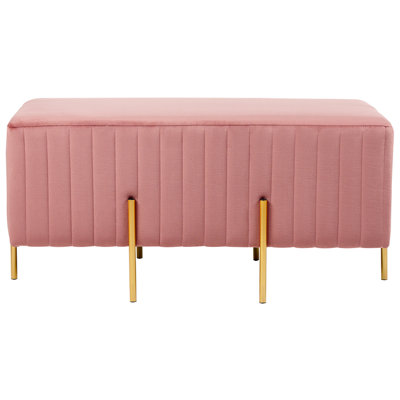 Glam Velvet Bench In Pink DAYTON