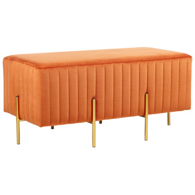 Glam Velvet Bench Orange DAYTON