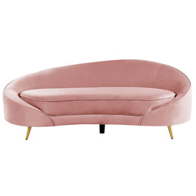 Glam Velvet Sofa Pastel Pink SAVAR