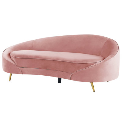 Glam Velvet Sofa Pastel Pink SAVAR