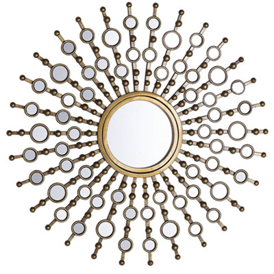 Glam Wall Mirror 70 cm Gold BLOIS