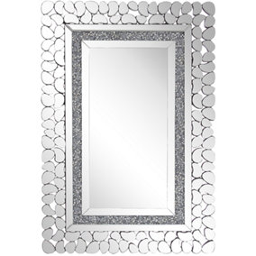 Glam Wall Mirror 90 cm Silver PABU