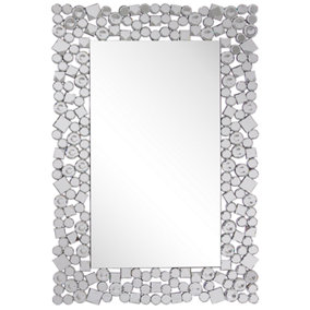 Glam Wall Mirror 90 Silver MERNEL