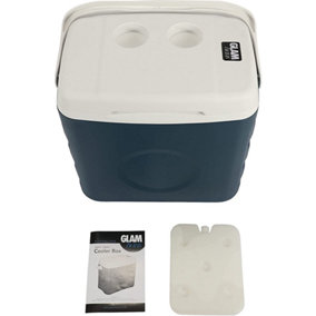 GlamHaus Cool Box - Large Portable Ice Cooler, 26L, Cools Drinks Or Food, Cold Cooler For Vehicle, Car Or Outdoor Camping
