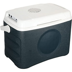 GlamHaus Electric Cooler Box, Large 22L Use Warm Or Cold Eco Mode Portable & Food Safe Insulated DC 12V, AC 220V Or USB Adaptor