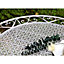 GlamHaus Garden Bistro Set 3 Piece Outdoor Metal Foldable Patio Balcony Furniture - Monaco Antique Grey