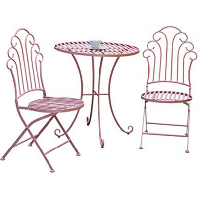 Pink metal on sale outdoor chairs