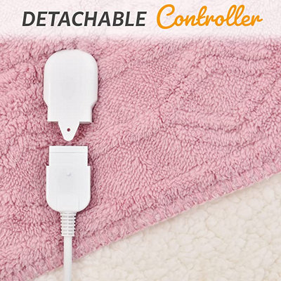 Glamhaus Luxury Sherpa Fleece Fitted Electric Blanket - Glamhaus