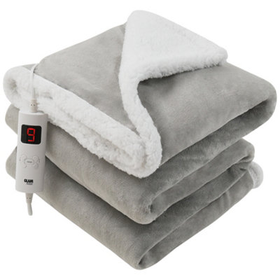 Great Choice Products Heated Blanket Electric Blanket Throw - Heating  Blanket With 5 Heating Levels & 4 Hours Auto Off, Soft Cozy Sherpa Washable  B…