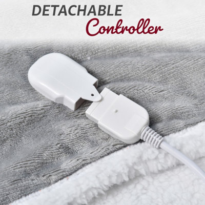 GlamHaus Heated Throw Electric Fleece Over Blanket 6 Heat and 9 Timer Auto  Shut Off - Digital Control - Machine Washable | DIY at Bu0026Q