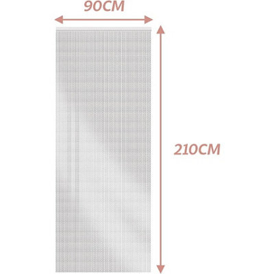 GlamHaus Heavy Duty Fly Screen Aluminium Chain Curtain - Protects Against Flies, Wasps & Insects