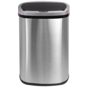 GlamHaus Motion Sensor Bin, 50L For Kitchen, Soft Close With Supplied Power Adaptor Or Battery Operated