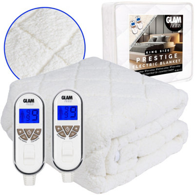 GlamHaus Prestige Electric Blanket King Size With 9 Body Settings, 9 Feet  Settings, 9 Full Body Settings, 10 Timer Settings | DIY at Bu0026Q