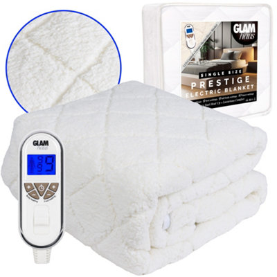GlamHaus Prestige Electric Blanket Single With 9 Body Settings, 9 Feet  Settings, 9 Full Body Settings, 10 Timer Settings | DIY at Bu0026Q