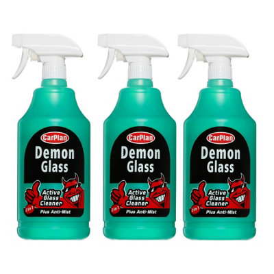 Glass Cleaner Streak Free Interior Exterior Carplan Demon Anti Mist Spray 1L x3